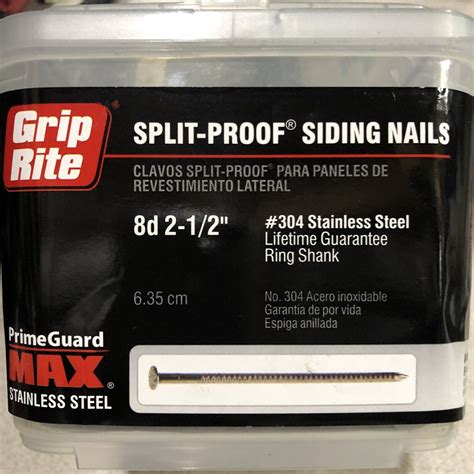 8d stainless steel smooth box nail|Grip Rite 8D, 11.